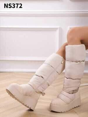 Kozaki damskie ocieplane NS372.BEIGE (36/41,12par)