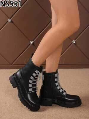 Botki damskie ocieplane NS551.BLACK (36/41,12par)