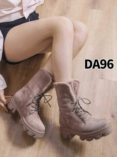 Botki damskie 7ADA96.KHAKI Ocieplany (36/41,12par)