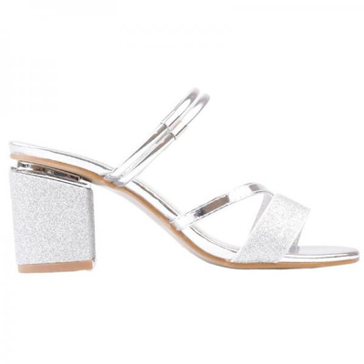 Klapki damskie SY929M-3.SILVER (36/41,12par)