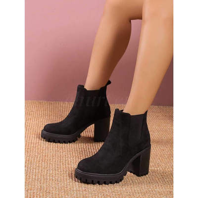 Botki damskie ocieplane 7ADA107.BLACK  (36/41,12par)