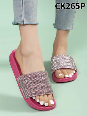Klapki damskie 7ACK265.FUSHIA (36//41,12par)