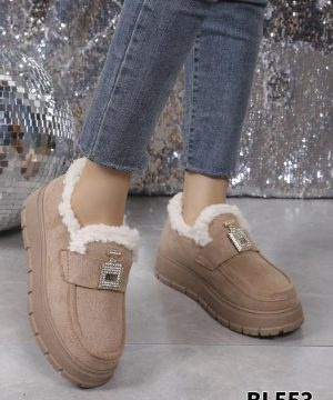 Botki damskie 7ABL553.KHAKI (36/41,12par)