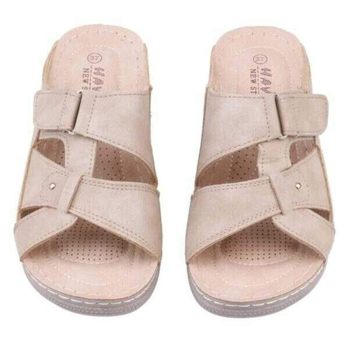 Klapki damskie DE995-2.BEIGE (36/41,12par)