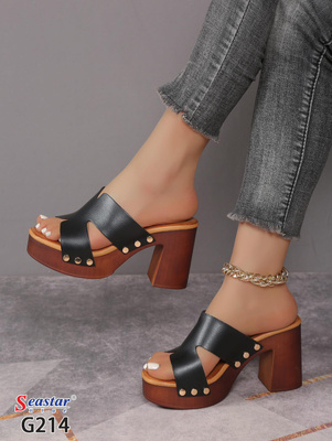 Klapki damskie G214.BLACK (36/41,12par)