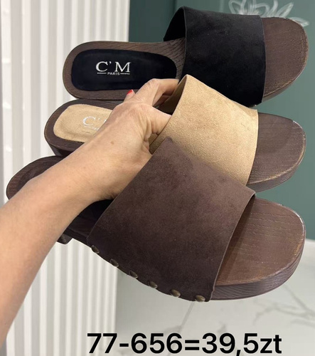 Klapki damskie 77-657.KOLORDOWYBORU (36/41,12par)