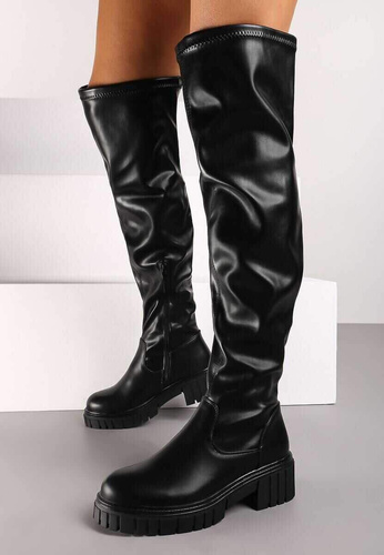 Kozaki damskie nieocieplane 7AHB-113.BLACK (36/41,12par)