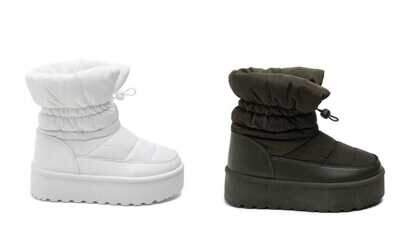 Botki damskie 7A7533.WHITE, GREEN (36/41,12par)