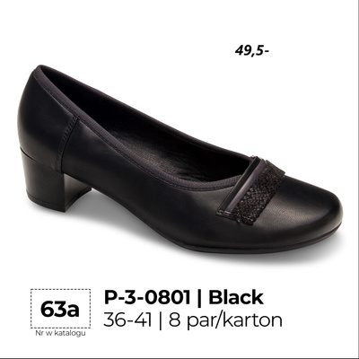 Czółenka damskie 3-0801.BLACK (36/41,8par)