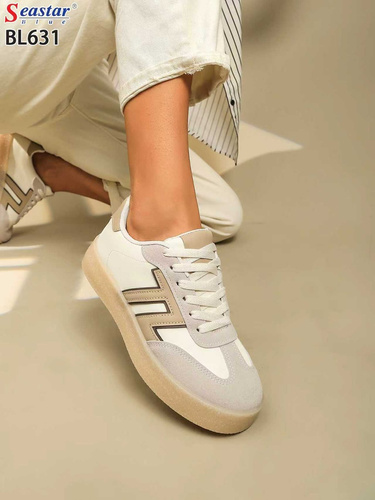 Buty sportowe damskie BL631.GREY/BEIGE (36/41,12par)