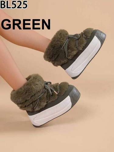 Botki damskie ocieplane BL525.GREEN (36/41,12par)