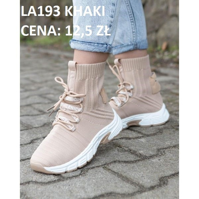 Buty sportowe damskie LA193.KHAKI (36/41,12par)