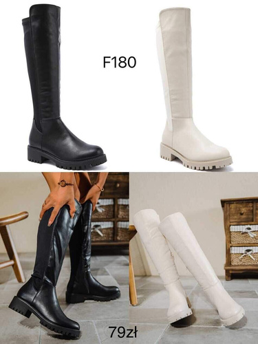 Kozaki damskie F180.KOLORDOWYBORU (36/41,12par)