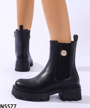 Botki damskie ocieplane  7ANS577.BLACK  (36/41,12par)