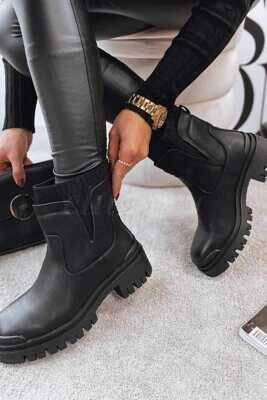 Botki damskie ocieplane  7A5832.BLACK   (36/41,12par)