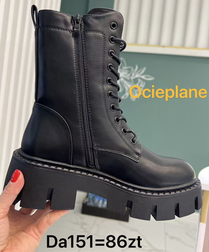 Botki damskie ocieplane DA151.BLACK (36/41,12par)