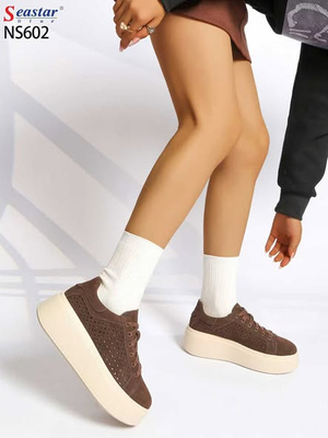 Buty sportowe damskie 7ANS602.BROWN (36/41,12par)