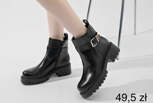 Botki damskie BM211.BLACK Ocieplane (36/41,12par)