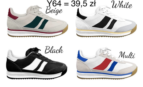 Buty sportowe damskie Y64.BEIGE (36/41,12par)