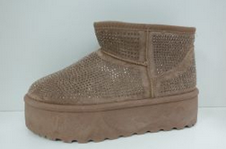 Botki damskie ocieplane  7ASF55.KHAKI (36/41,12par)