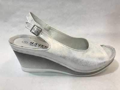 Sandały damskie DE64-2.SILVER (36/41,8par)