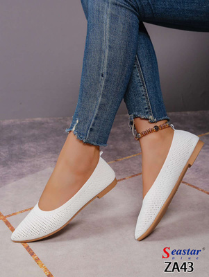 Balerinki damskie ZA43.WHITE (36/41,12par)