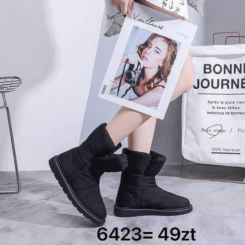 Botki damskie 7A6423.BLACK Ocieplane (36/41,12par)