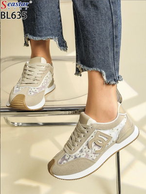 Buty sportowe damskie 7ABL635.KHAKI (36/41,12par)