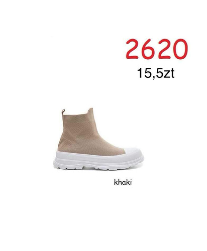 Botki damskie  7A2620.KHAKI  (36/41,12par)
