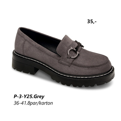 Półbuty damskie 3-Y25.GREY (36/41,8par)