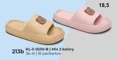 Klapki damskie  7AKL-3-0230-B.MIX (36/41,18par)