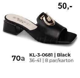 Klapki damskie  7AKL-3-0681.BLACK (36/41,8par)