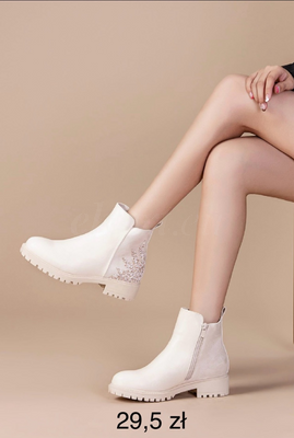 Botki damskie ocieplane 7AF6122.WHITE (36/41,12par)