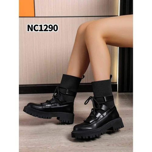 Botki damskie 7ANC290.BLACK Ocieplany (36/41,12par)