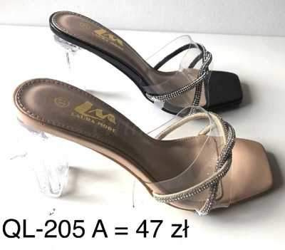 Klapki damskie 7AQL-205A.BLACK, BEIGE (36/41,12par)