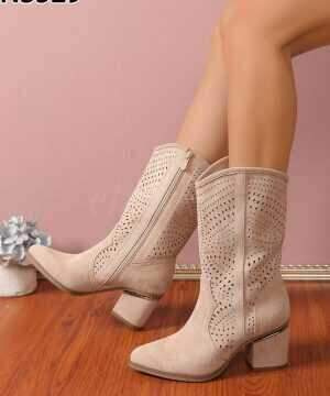 Kozaki damskie 7ANS529.BEIGE Nieocieplane (36/41,12par)