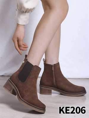 Botki damskie 7AKE206.KHAKI (36/41,12par)