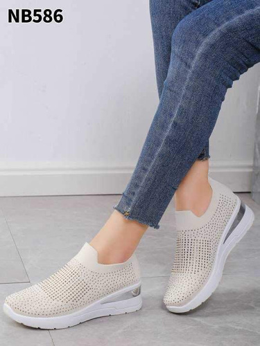 Buty sportowe damskie 7ANB586.BEIGE (36/41,12par)