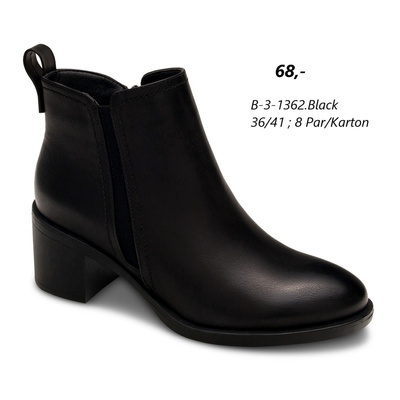 Botki damskie 7AB-3-1362.BLACK (36/41,8par)