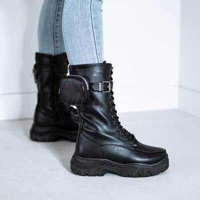 Botki damskie 7A55-73.BLACK Ocieplany (36/41,12par)