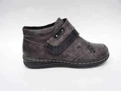 Botki damskie ocieplane  7A9652A-5.GREY    (37/42,12par)