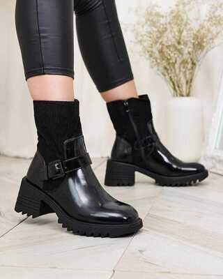 Botki damskie ocieplane M623.BLACK (36/41,12par)