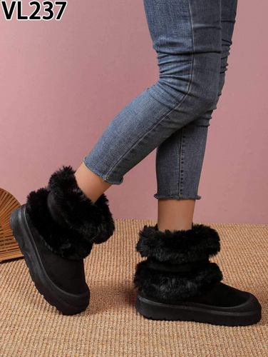 Botki damskie VL237.BLACK Ocieplany (36/41,12par)