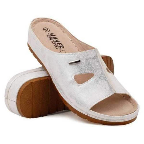 Klapki damskie DE923-7.SILVER (36/41,12par)