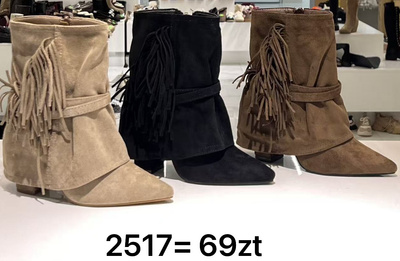 Botki damskie ocieplane 2517.KOLORDOWYBORU (36/41,12par)