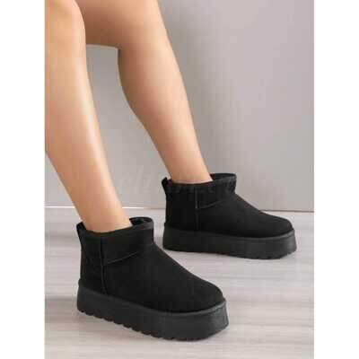 Botki damskie ocieplane  7AVL213.BLACK  (36/41,12par)