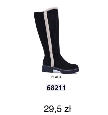 Kozaki damskie 68211.BLACK (36/41,12par)