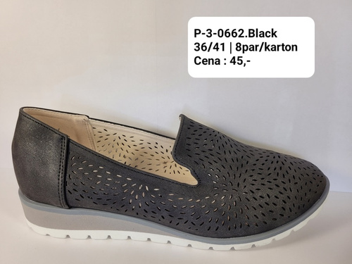 Półbuty damskie 3-662.BLACK (36/41,8par)