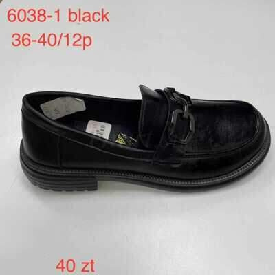Półbuty damskie 7A6038-1.BLACK (36/41,12par)