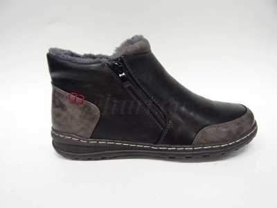 Botki damskie ocieplane    7A9680-1.BLACK    (37/42,12par)